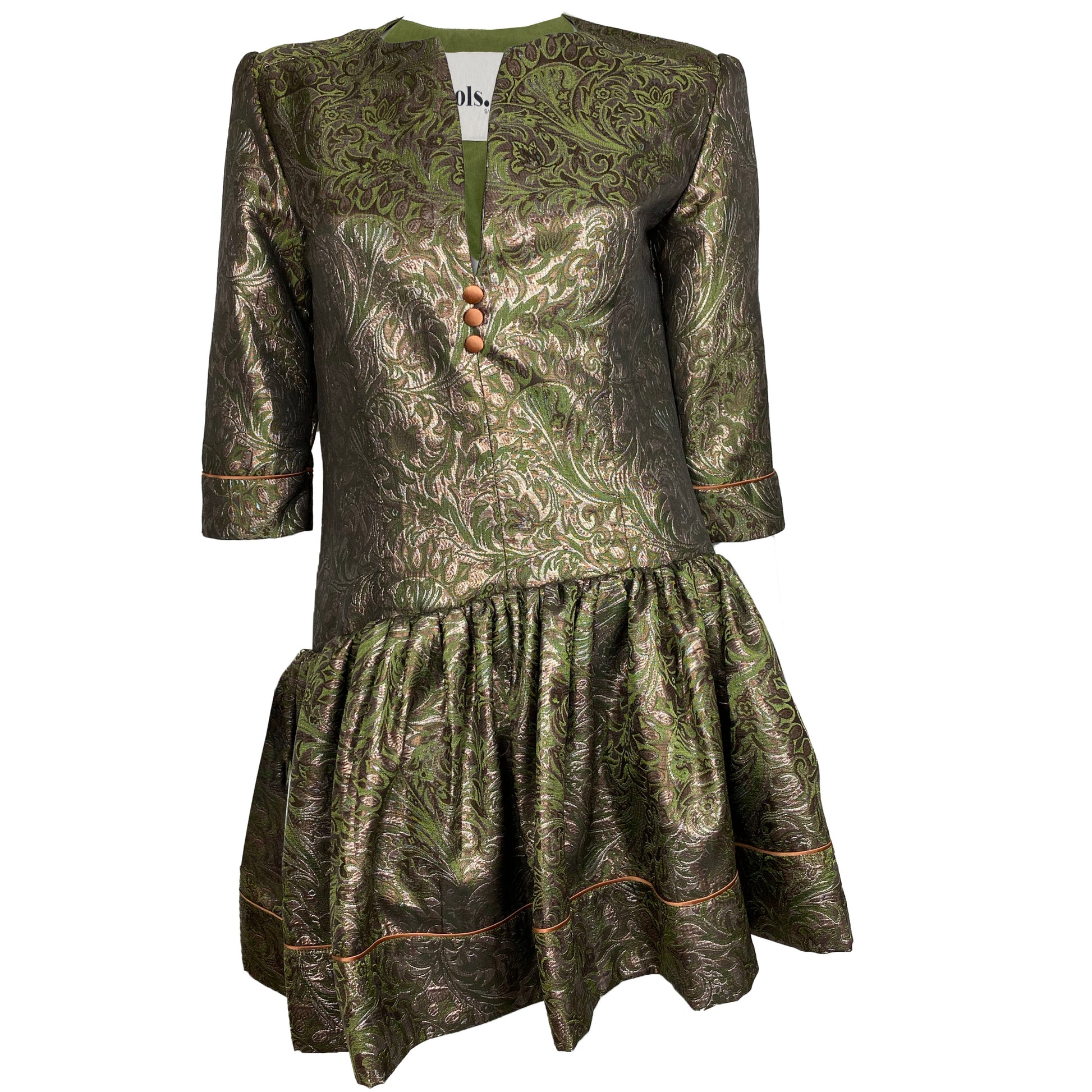 Brocade Jacaranda Dress