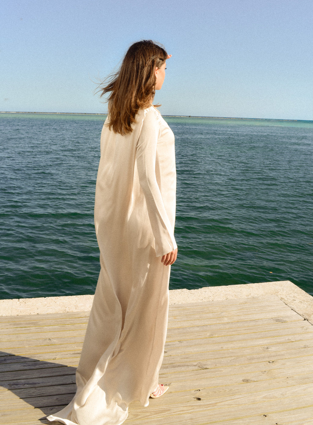 Ivory Silky Gown by hols.e