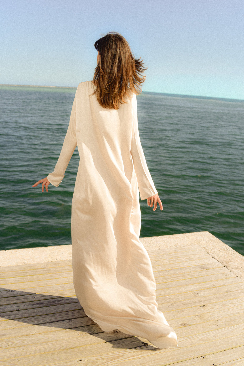 Ivory Silky Gown by hols.e