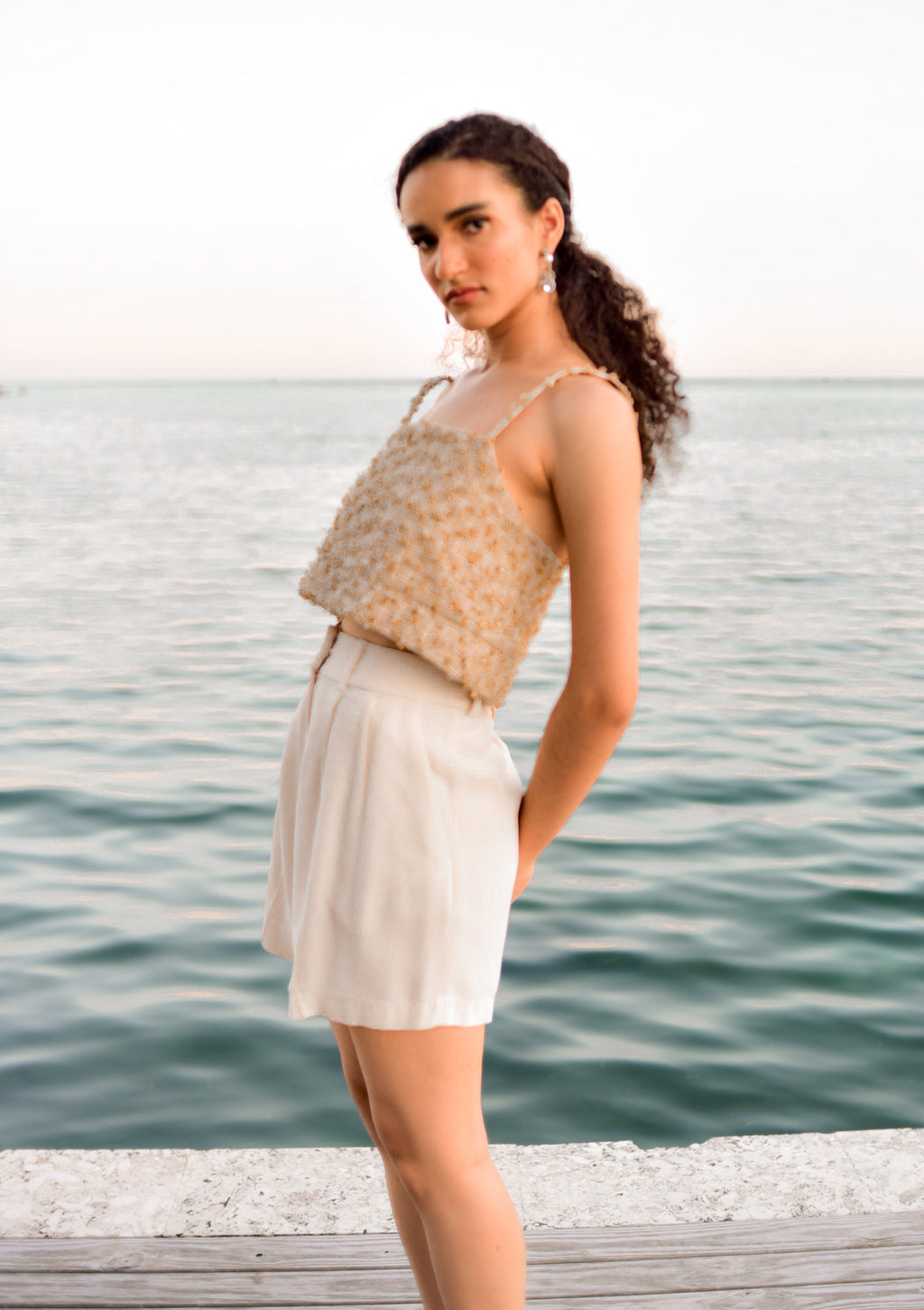 Golden Tweed Crop Top by hols.e