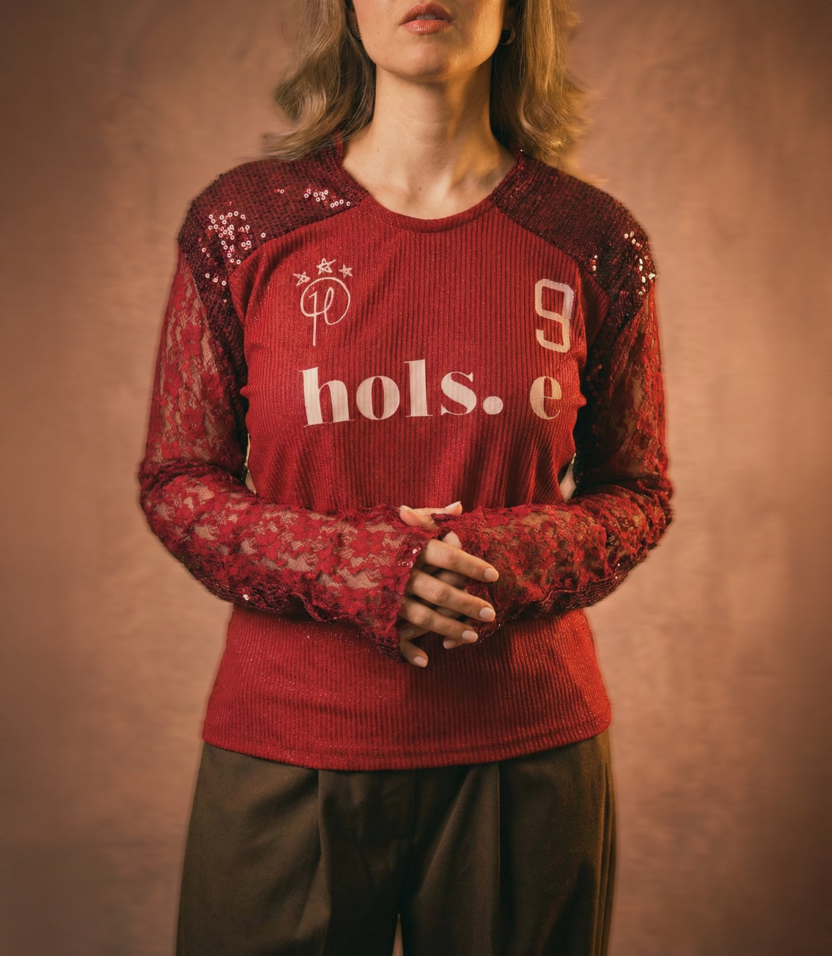 hols.e vintage soccer sequin jersey by hols.e