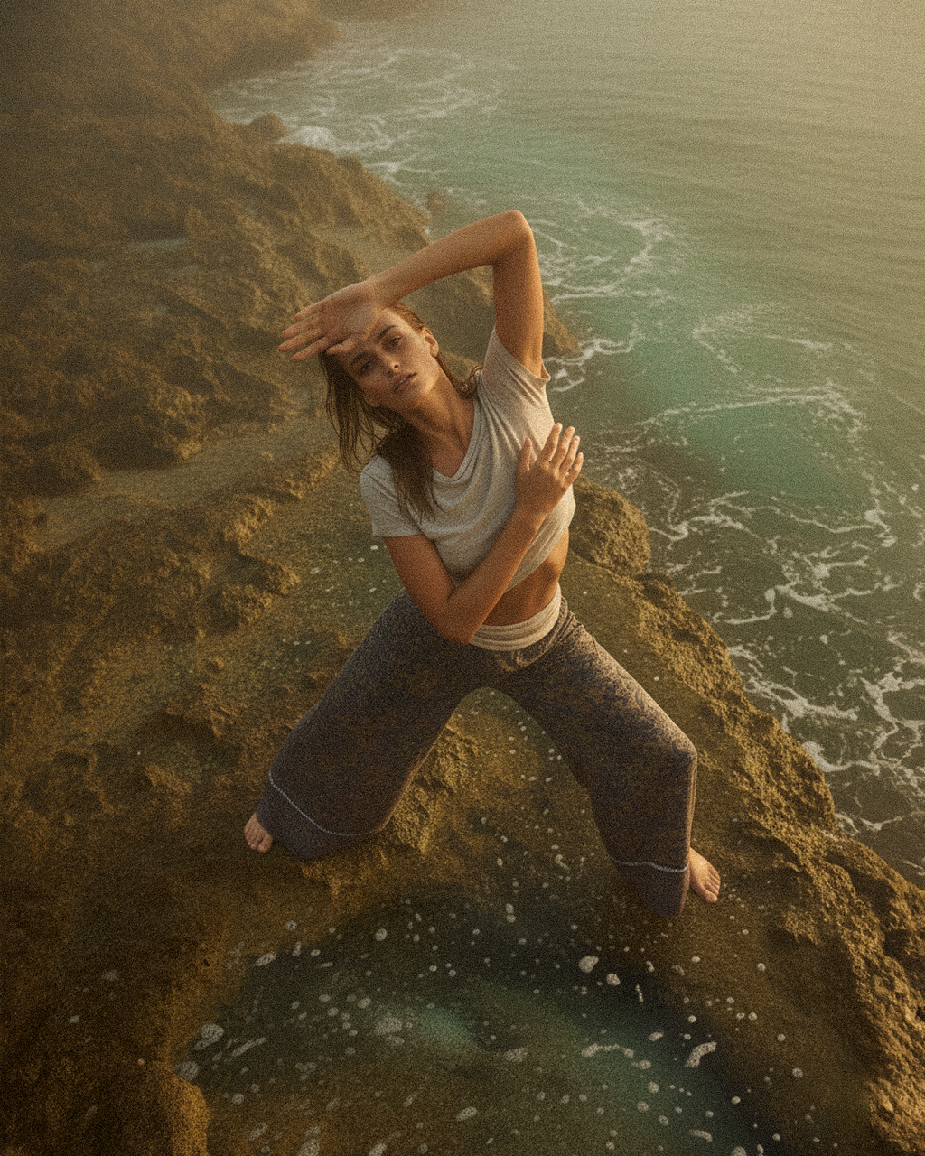 Paisley Print Silk Pants