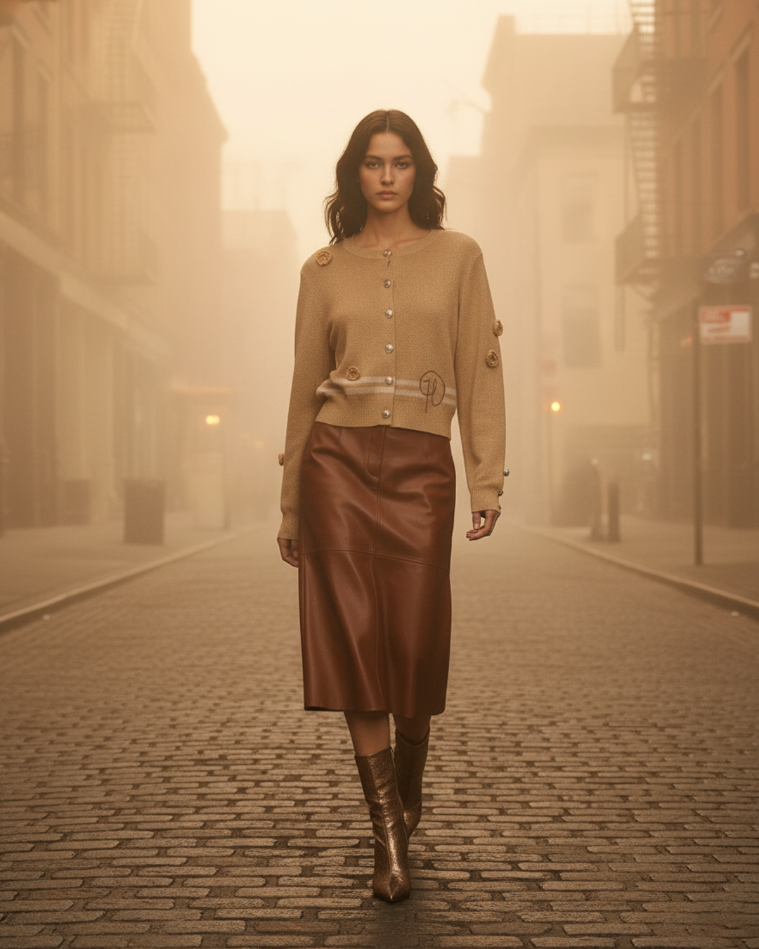 Gold Lurex Lyocell Sweater