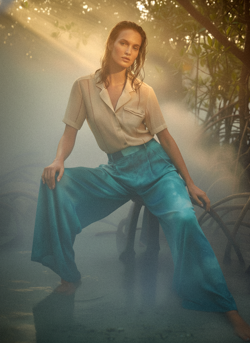 Larimar Pleated Pants