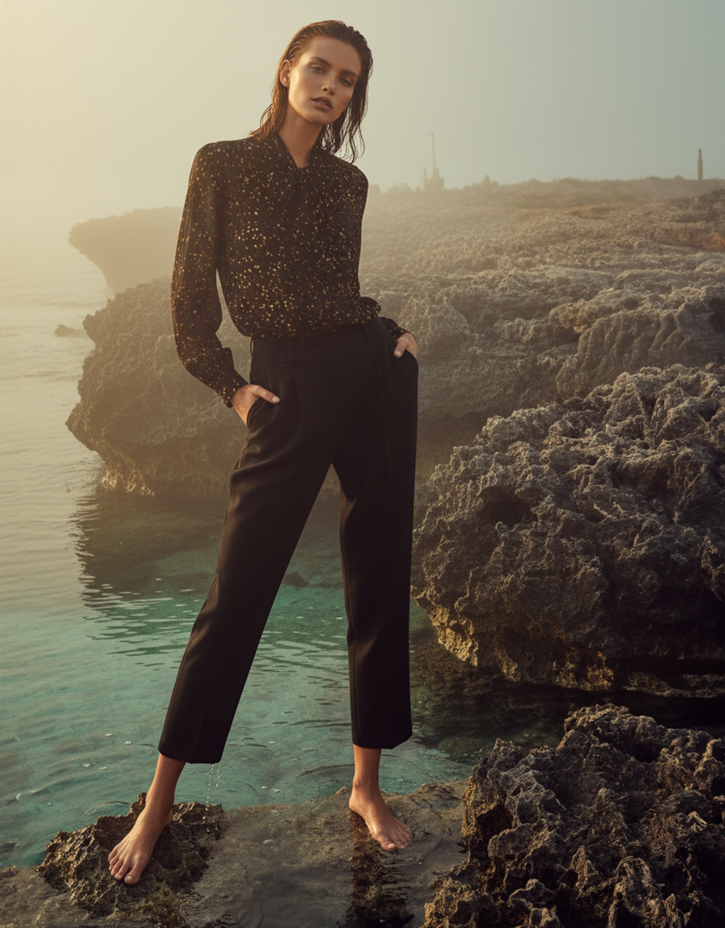 Sparks Black Bow Blouse