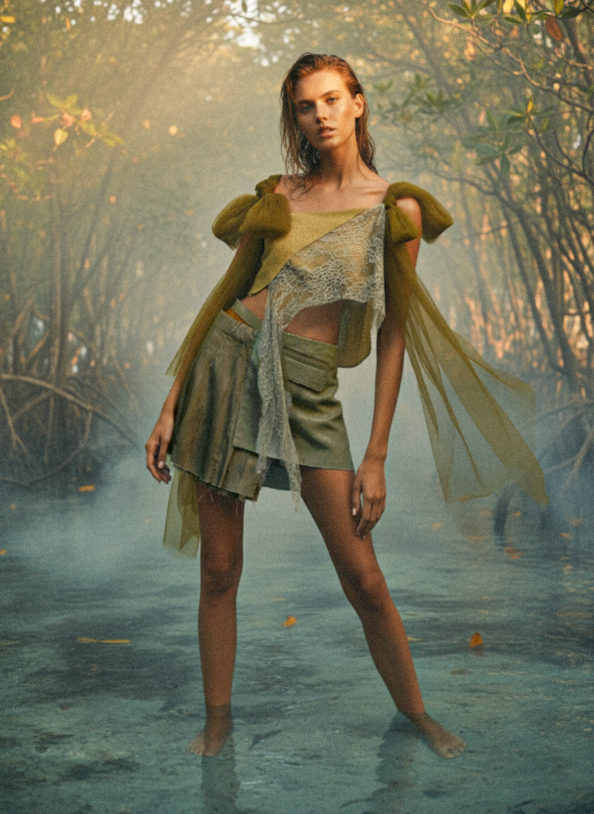 Sage Duality Crop Top