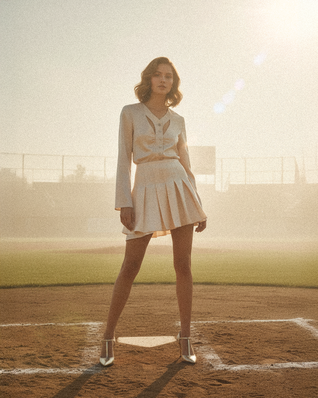 Light Rose Baseball Blouse