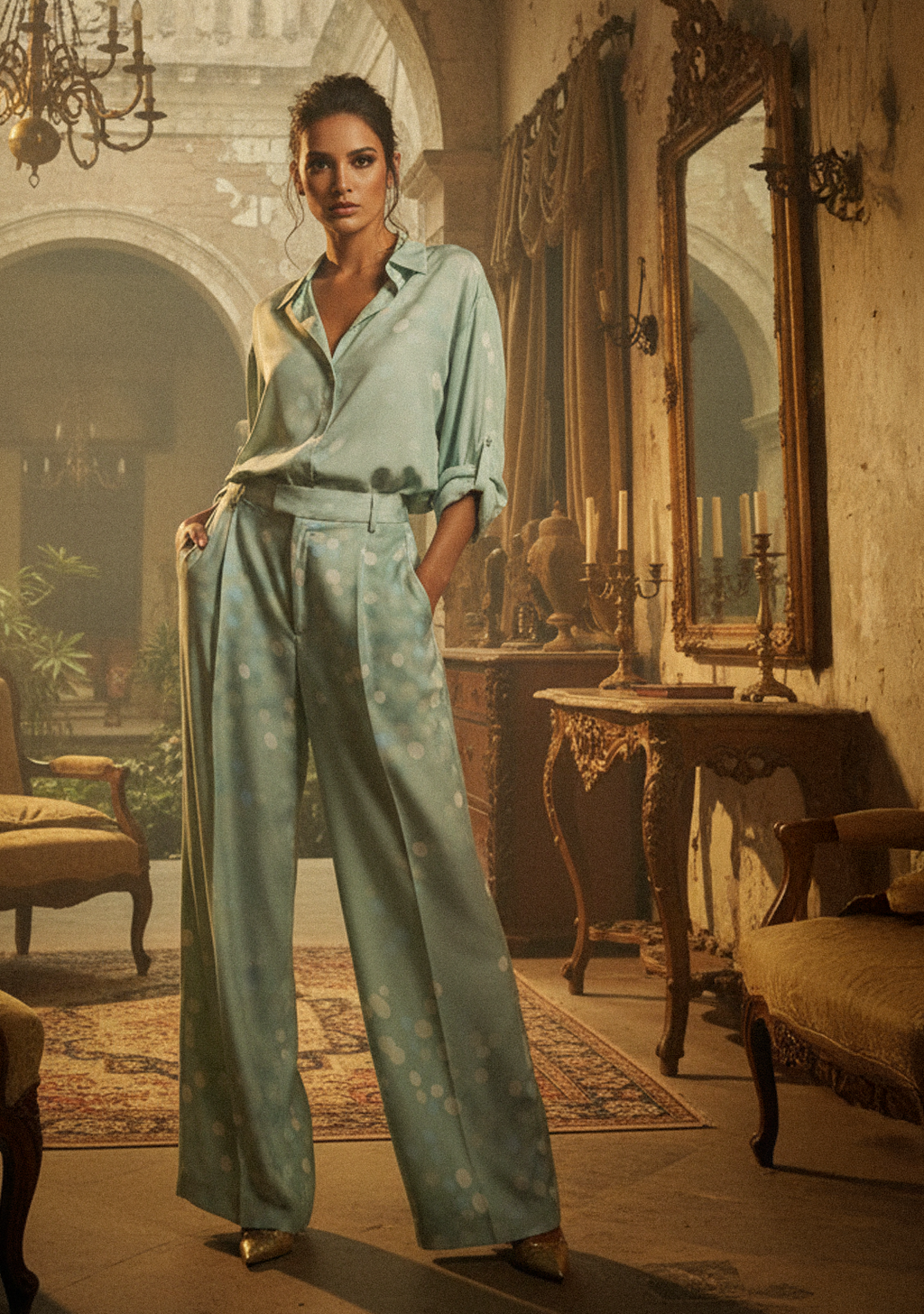 Seafoam Sparkle Pants