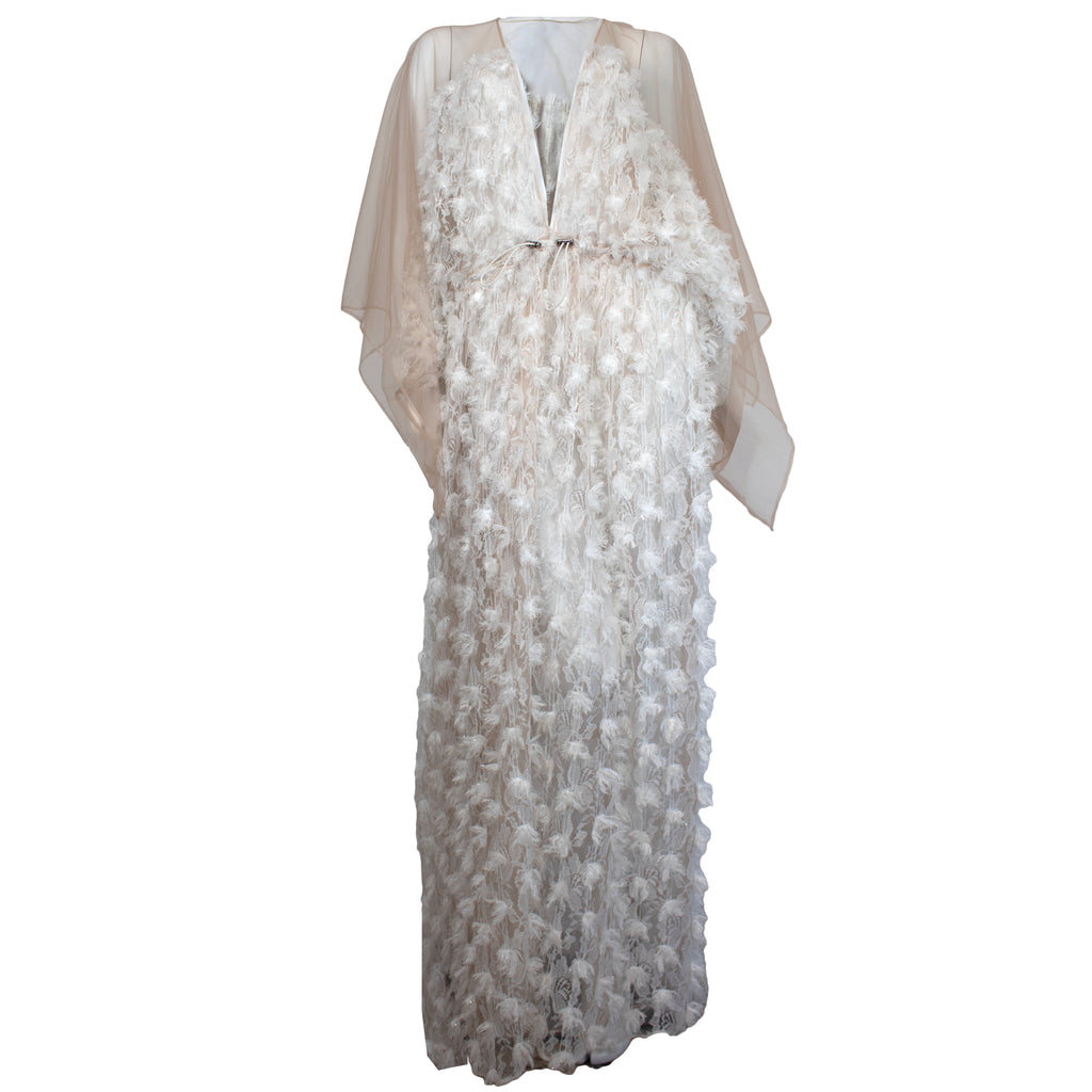 White Flor de Oro Caftan