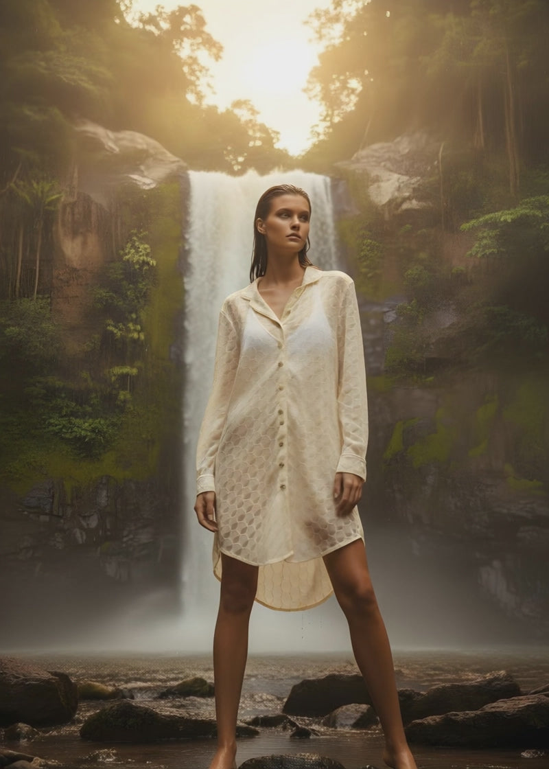 Yellow Geometric Blouson