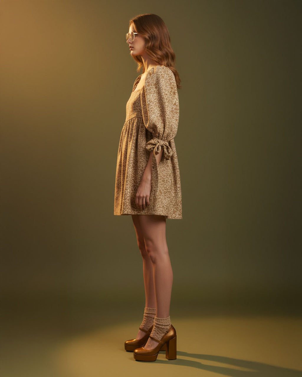 Gold Brocade Dress